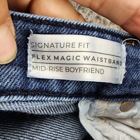 Lane Bryant Jeans Womens 16 Blue Flex Magic Waistband Stretch Mid Rise Boyfriend - Picture 10 of 13